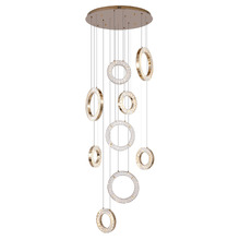 Natalie Iron & Crystal LED 9 Light Pendant